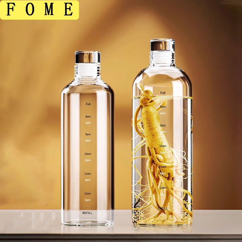 Outdoor Sport Glass Water Bottle - FOME 500/750/1000 مللي زجاجة مياه رياضية