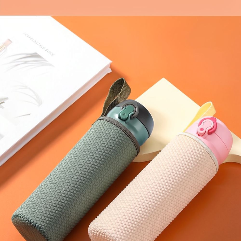 Outdoor Sport Glass Water Bottle - حقيبة حمل زجاجة مياه مع غطاء