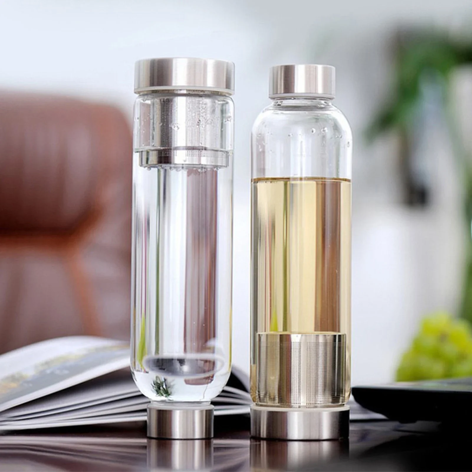 Outdoor Sport Glass Water Bottle - زجاجة مياه رياضية زجاجية مع مصفاة