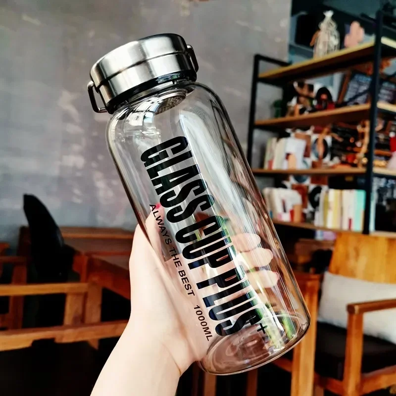 زجاجة ماء زجاجية سعة 2 لتر مع  - مراجعة Outdoor Sport Glass Water Bottle وسعره