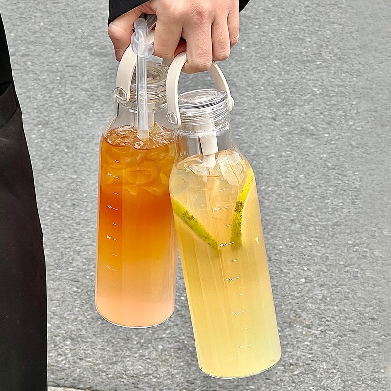 زجاجة مياه زجاجية سميكة سعة 60 - مراجعة Outdoor Sport Glass Water Bottle وسعره