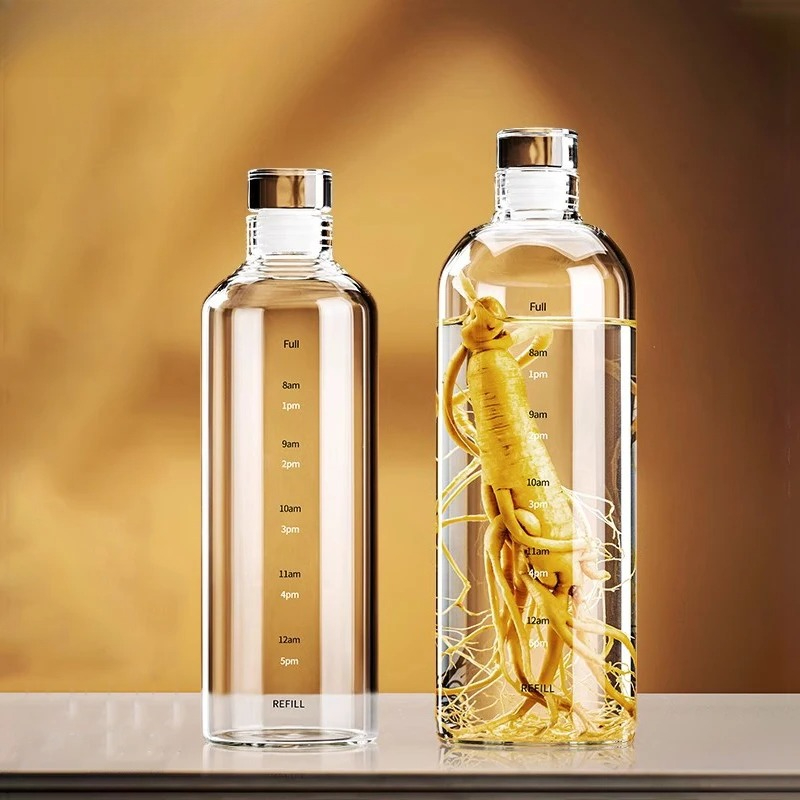 زجاجة ماء رياضية زجاجية بسعة 5 - مراجعة Outdoor Sport Glass Water Bottle وسعره